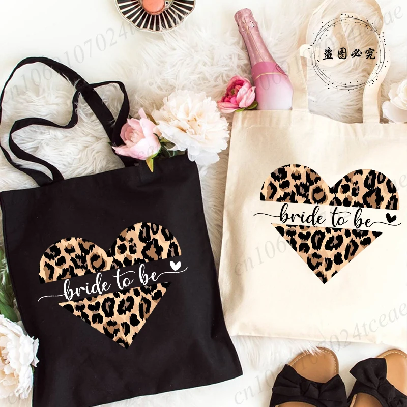ليوبارد العروس ليكون موضة طباعة السيدات حقيبة تسوق حقيبة يد قابلة لإعادة الاستخدام Harajuku حقيبة طالب حمل حقيبة الزفاف أكياس تخزين الحفلات
