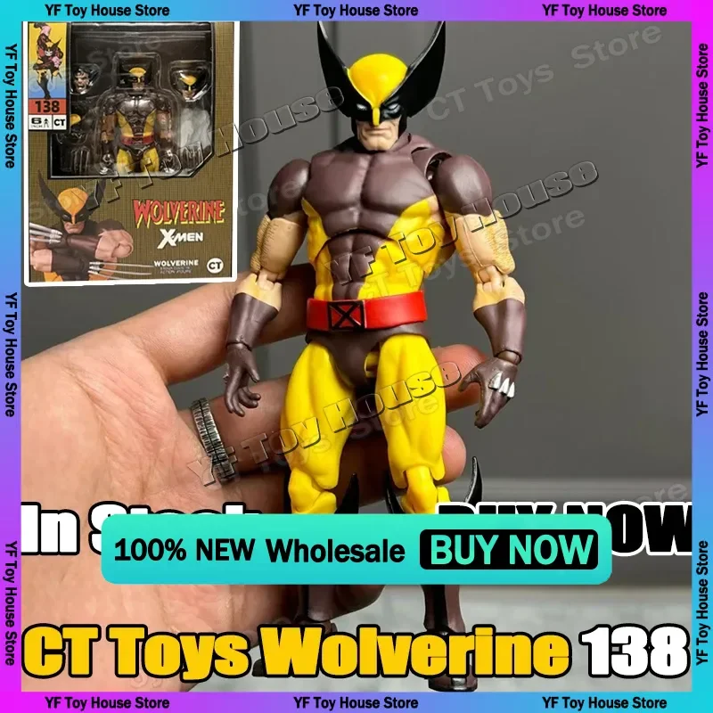 

Ct Toys Mafex 138 X-Men Wolverine Figure Brown Comic Action Figure Shf Figurine Ko Model Statue Collection Toys Wholesale Gift