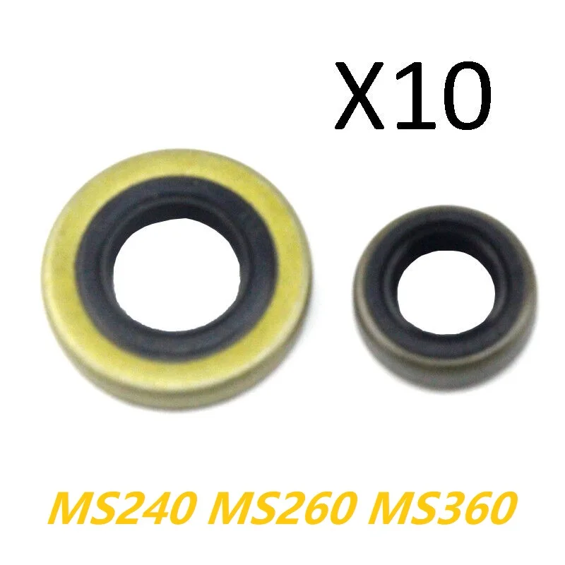 5 Sets/lot MS260 Oil Seals Oil Sealing Compatible With Stihl Chainsaw 024 026 MS240 MS360 PRO MPN 9640 003 1600,9640 003 1190