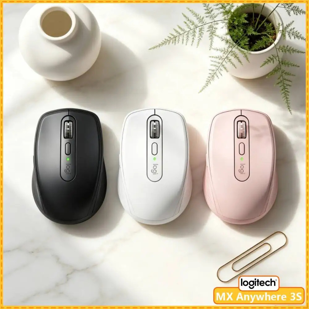 Office MX Anywhere 3S - 8000 DPI, 3-Device Bluetooth, Fast Charge, Perfect for Fitness Store Desk & Daily Routine Work