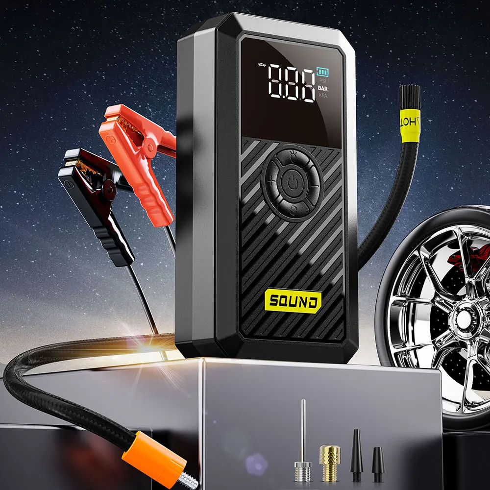 

4 In 1 Air Pump 6000mAh Portable Jump Starter Power Bank 150PSI Air Pump Booster Car Battery 12V Car Battery Starter Powerbank