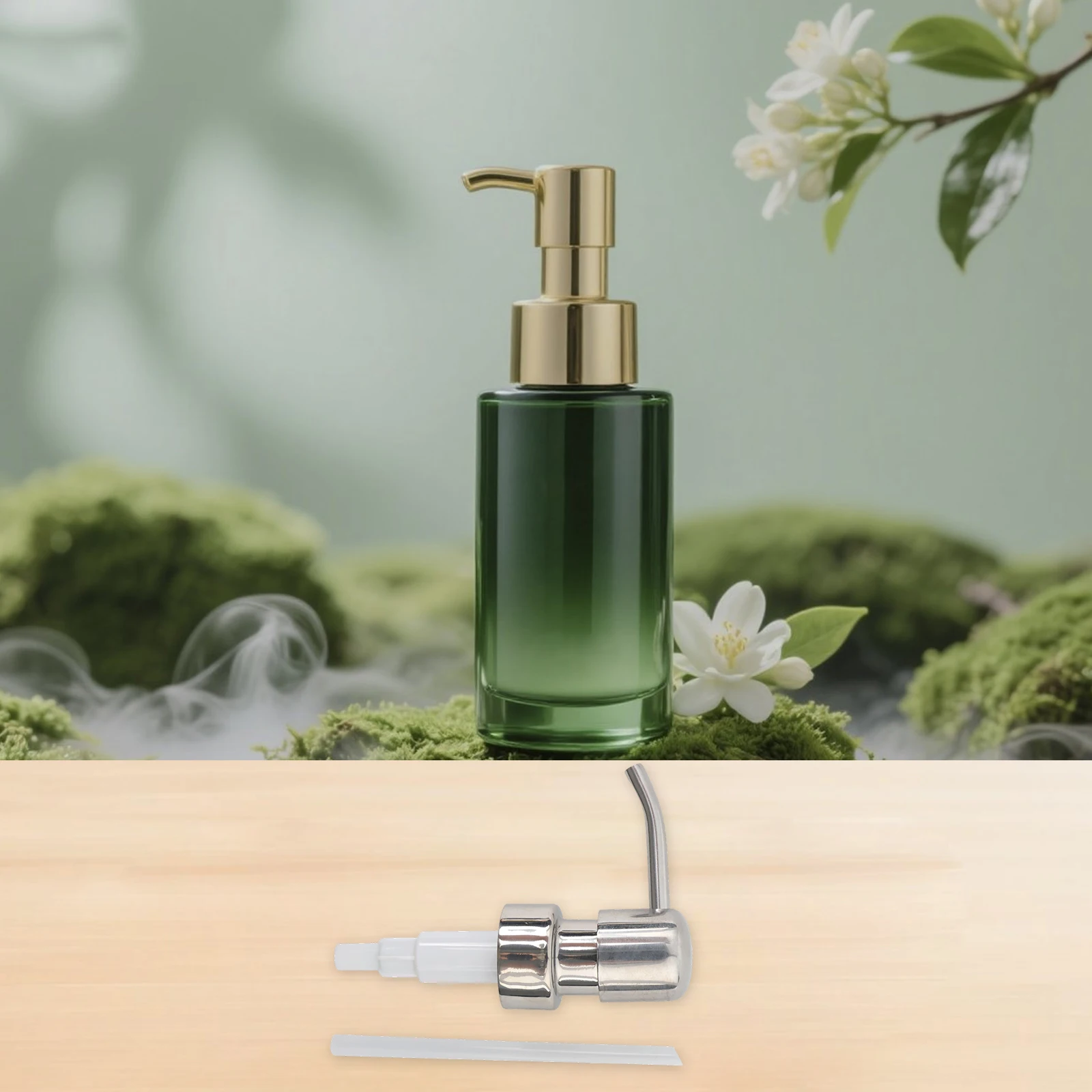 1PCS Bathroom Kitchen Liquid Soap Lotion Dispenser Pumps Head Handle Stainless Steel Pump Head For Hand Press Dispenser Bottle