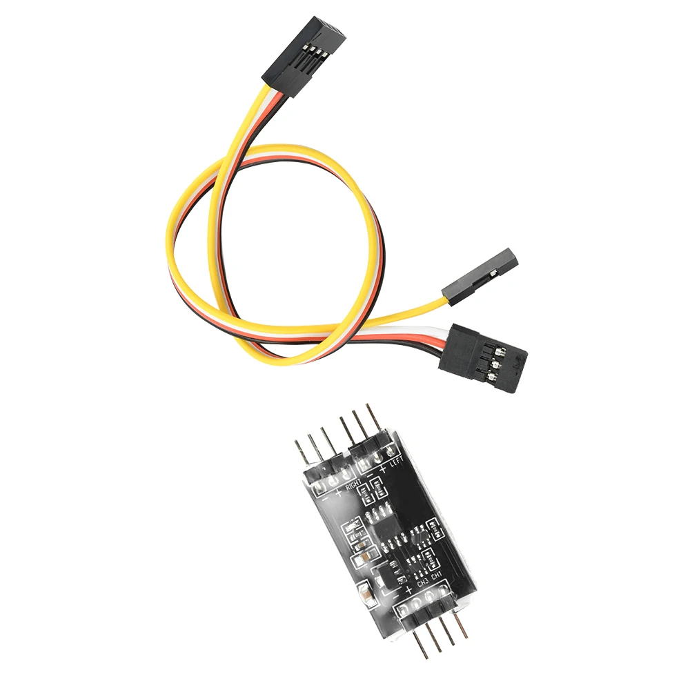 Controlador de mistura de canal duplo sem escova, interruptor misturador de diferença de velocidade em dois sentidos para delta wing v cauda rc avião modelo carro barco