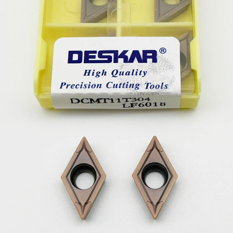 DCMT คาร์ไบด์ DCMT070204 DCMT070208 DCMT11T304 DCMT11T308 MV Turning Insert เครื่องกลึง CNC ใบมีดสําหรับสแตนเลส