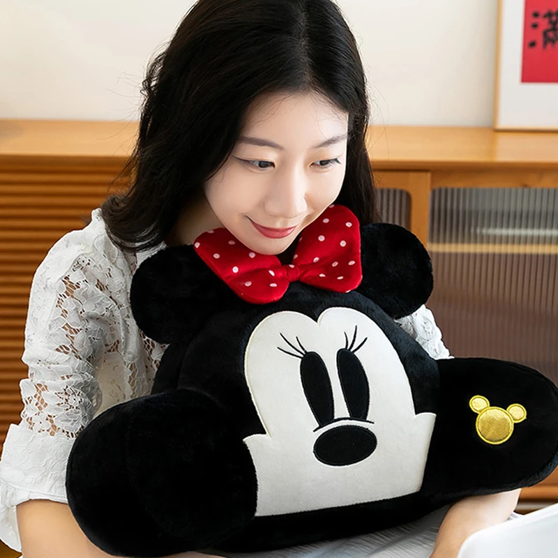 

50/70cm Disney Mickey Mouse Plush Toys Car Headrest Dolls Lumbar Pillow Pillow Minnie Kawaii Stuffed Toys for Children Xmas