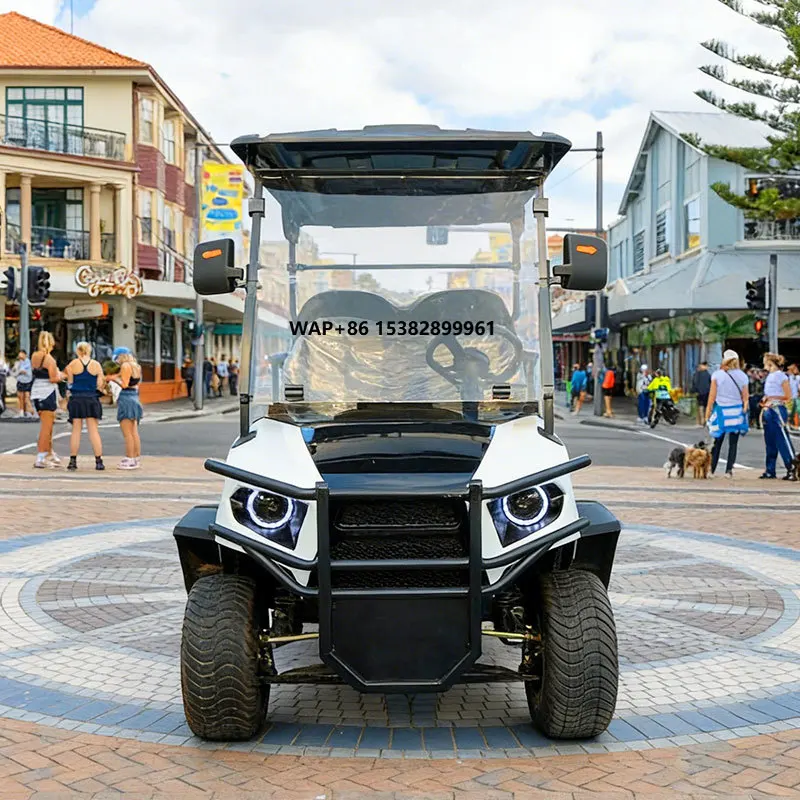 Powered 4 Seater Golf Cart with Stable Chassis for Campus and Resort Transportation