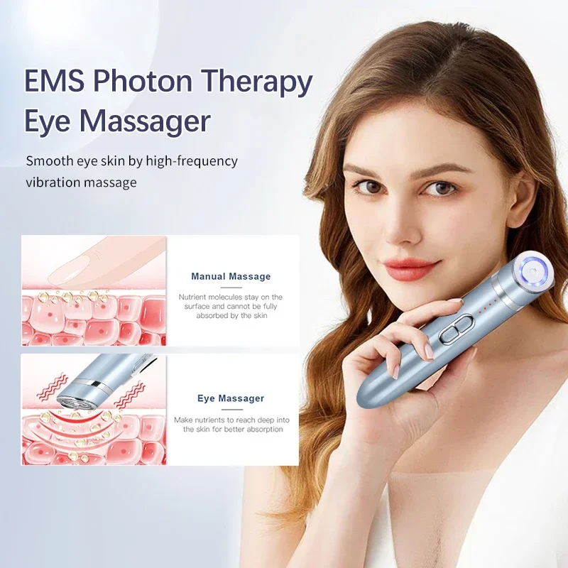 Eye Beauty Massage Machine RF Anti-aging Fine Line Beauty Wrinkle Removal Skincare Eye Vibration Massager Facial Beauty Device