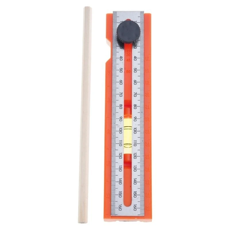 Foldable Depth Measuring Ruler Woodworking Multi Angle Marking Ruler Adjustable Positioning Scribing Protractor Tool
