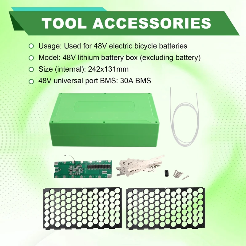 Батарейный ящик 13S 6P 48 В 52 В Батарейный ящик 18 650 Кронштейн Сварочный никель для электрического скутера Использование аккумулятора электрического велосипеда
