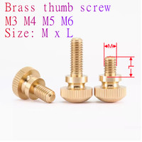 Brass  Steps High Head Knurled Hand Screw Double Layer Computer Case Bolts Pure Copper M3 M4 M5 M6