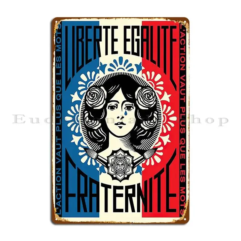 Marianne L Action Vaut Plus Que Les Mots Metal Sign Cinema Design Pub Personalized Painting Personalized Tin Sign Poster