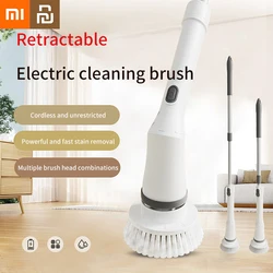 Xiaomi Youpin Electric Cleaning Brush Adjustable Household Kitchen Bathroom Tile Cleaning Tool Long Handle Home Cleaner Scrubber