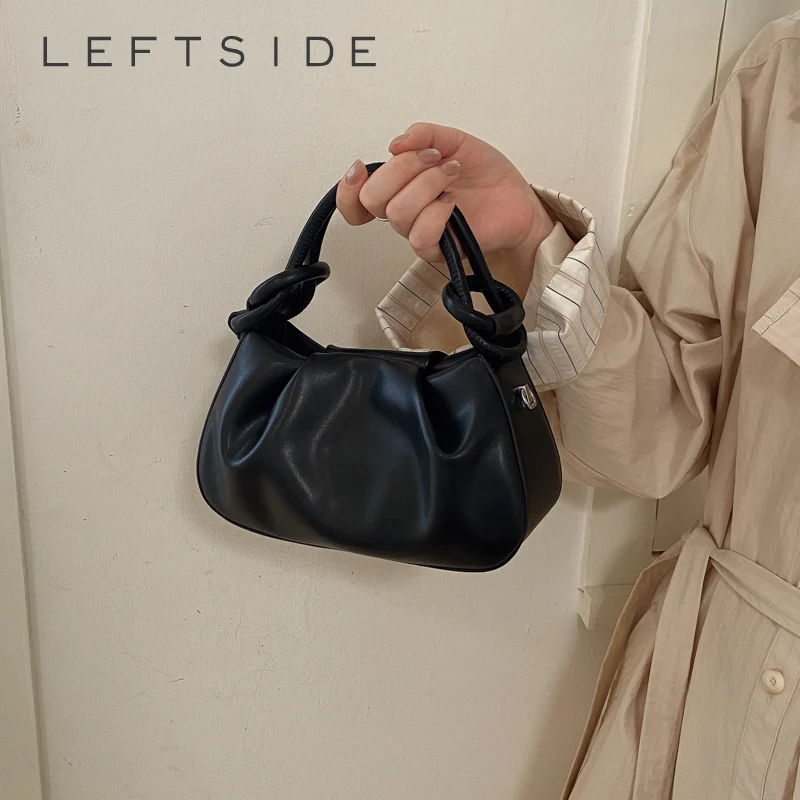 

Женская маленькая кожаная сумка через плечо LEFTSIDE: роскошная, минималистичная, эстетичная, для повседневного использования и вечеринок, кроссбоди, новинка 2026 года. Сумки и кошельки.