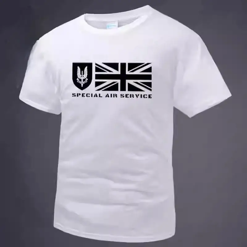 

Новая хлопковая футболка с короткими рукавами British SAS Special Operations Team Elite Team, футболка в стиле милитари, футболки с графикой