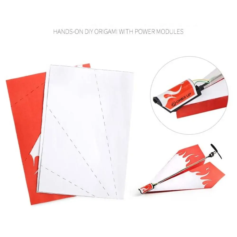 Hand Throwing Airplane Electric Model Flying Toys Motor Power Folding Paper Plane DIY Plane Develop Cognition Paper Airplane Toy