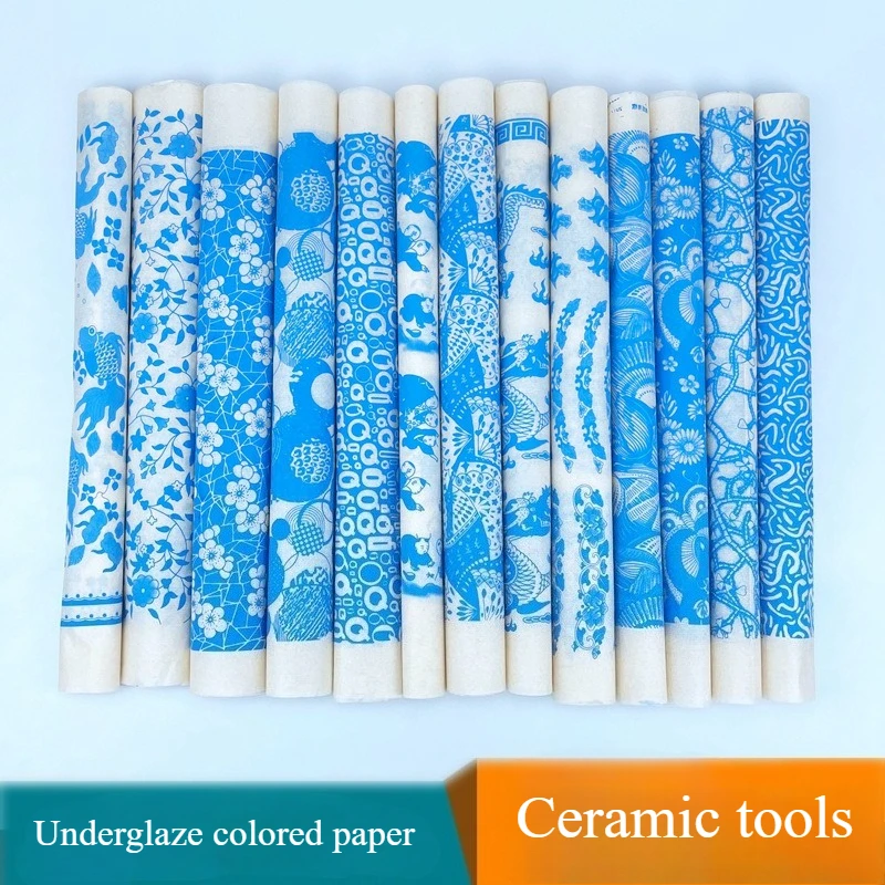 Pottery Underglaze Colored Paper Ceramic Clay Transfer Paper Jingdezhen High Temperature Underglaze Decal Ceramic Tools