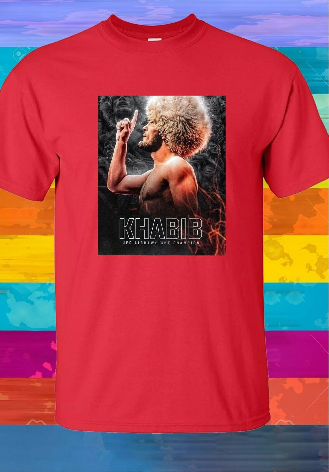 Dagestan Khabib Nurmagomedov MMA Fighters T-Shirt. Premium Cotton Short Sleeve O-Neck Mens T Shirt New S-3XL