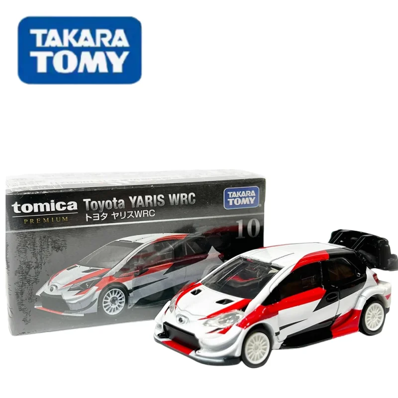 TAKARA TOMY-modelo de aleación fundido a presión TOMICA Premium, caja negra No. 10 Toyota YARIS Racing car, regalo de colección para niños