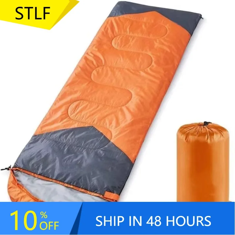 XMSJ 15 Degree Camping Sleeping Bag With Pillow Portable 1350g Tent Sleeping Equipment Big Size Envelope Style For Camping Hikin