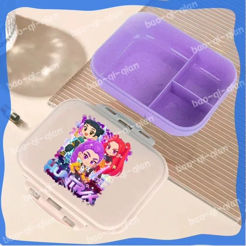 kpop Demon Hunters Lunch Box Anime Large Capacity Food Storage Containers Picnic Lunchbox Office Dinner Case Lumi Mila Hunter - view 2
