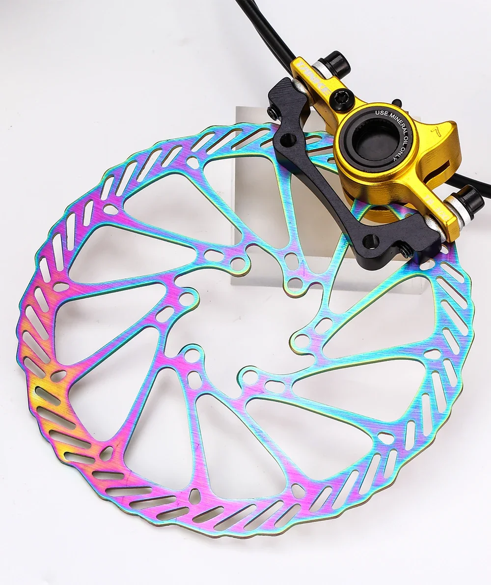 TANKE Bike Disc Brake 140 160 180 203 Rotors With Bolts Hydraulic Brake Road Mountain Bicycle MTB Oil Slick Rotor Bicycle Parts