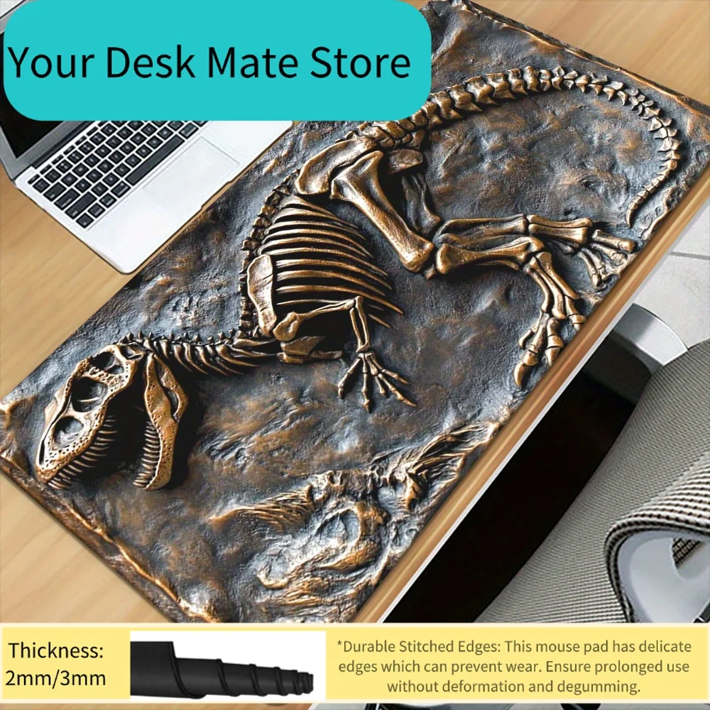 Dinosaur Fossil Design Large Mouse Pad Desk Mat Gaming Mats Rubber Anti-Slip Durable PC Accessories Keyboard Extended Mouse Pads