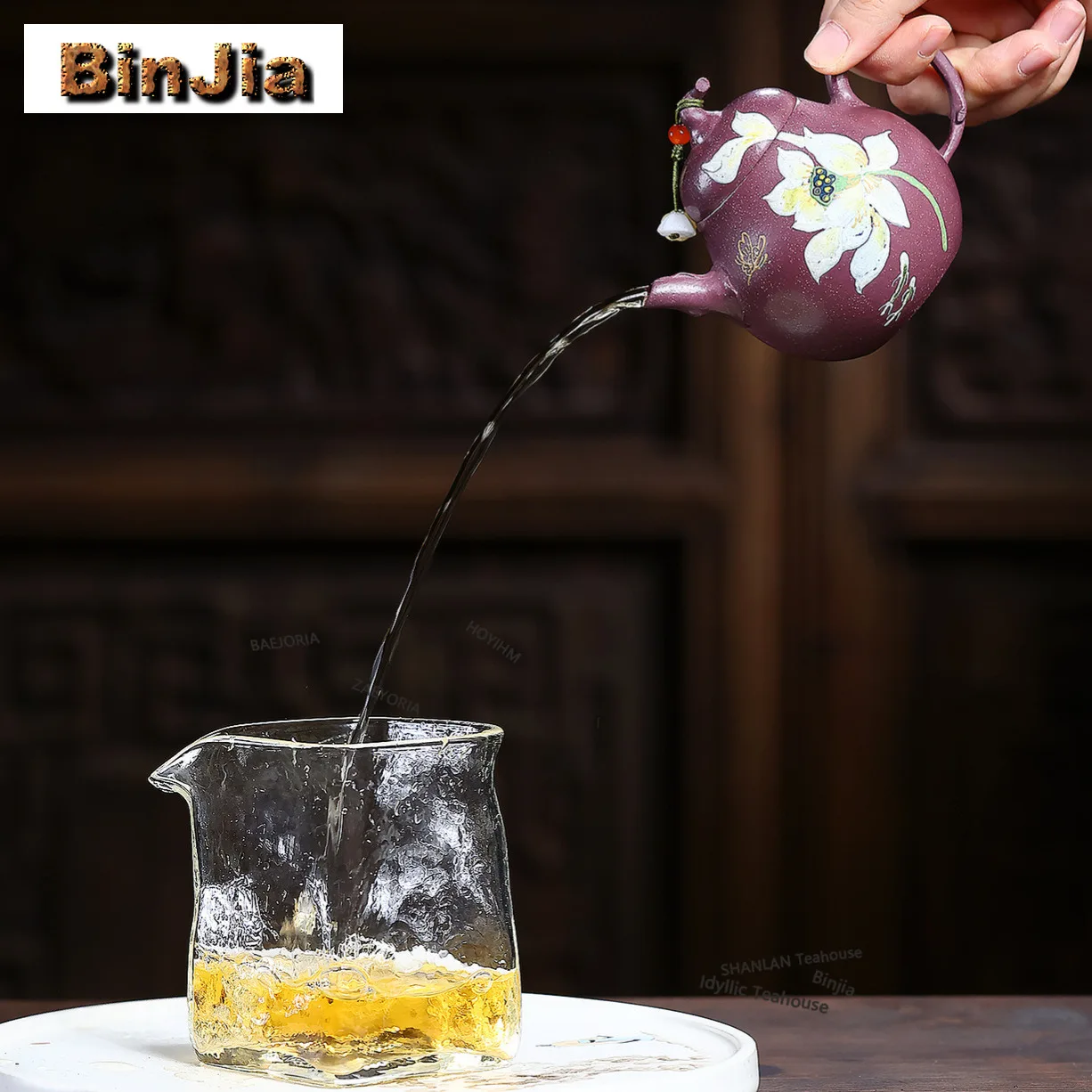 BAEJORIA 160ml Retro Yixing Purple Clay Teapots Handmade Lotus Pyriform Pot Raw Ore Violet Coarse Sand Mud Kettle Zisha Tea Set