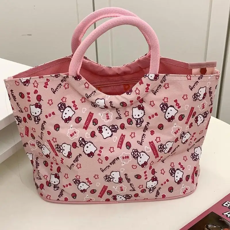 

Fashion Cartoon Hellokittys Handbag High-Capacity Good-Looking Shoulder Bag Portable Storage Bag Shopping Bag Cute Festival Gift