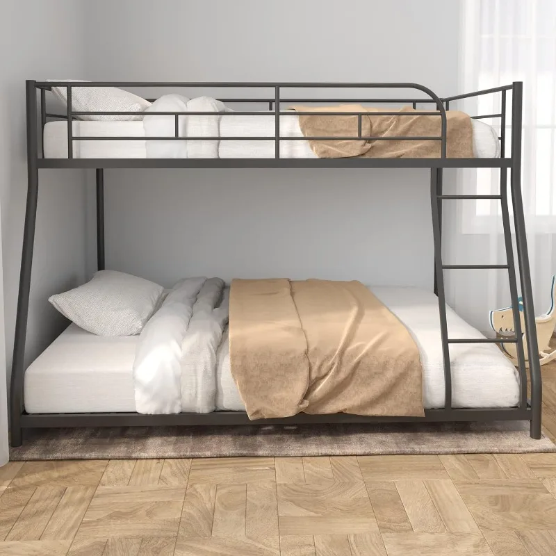 Bunk Bed Twin Over Full Size with Ladder, Twin Over Full Bunk Bed and Full-Length