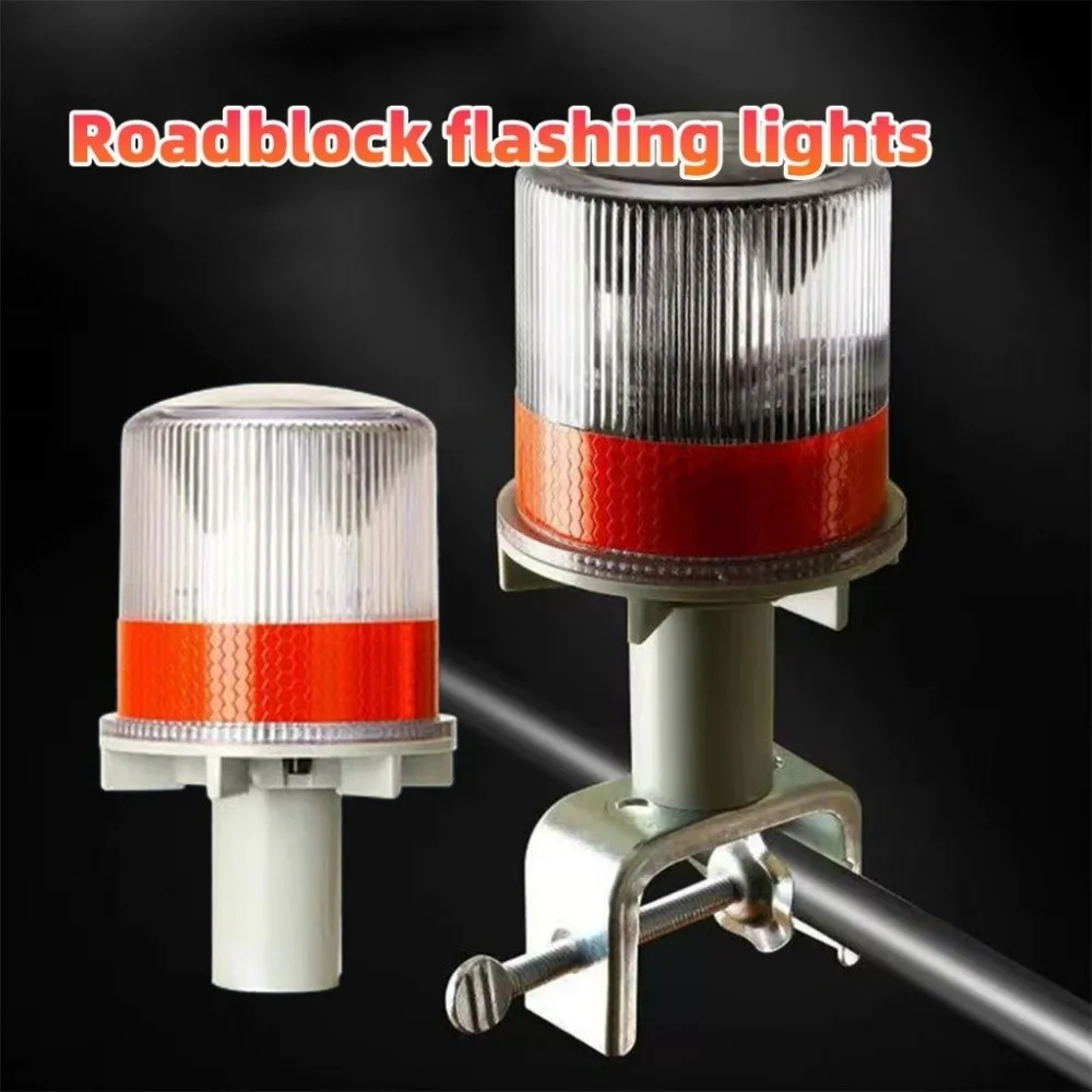 Safe Solar Powered Strobe Lights Industrial Grade High Visibility LED Warning Lights Waterproof Flashing Lamp Car