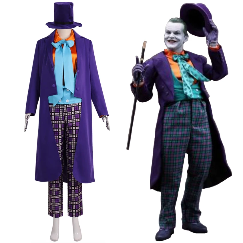 

1989 Joker Jack Nicholson Cosplay Costume Halloween Party Uniform Outfit Custom Made Any Sizes