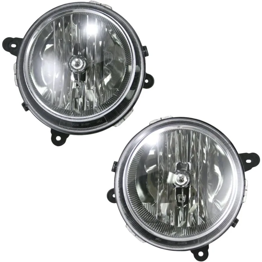 2 Piece Headlight Assembly Set with Chrome Bezel for Driver and Passenger Sides Designed for Enhanced Visibility and Modern Aes
