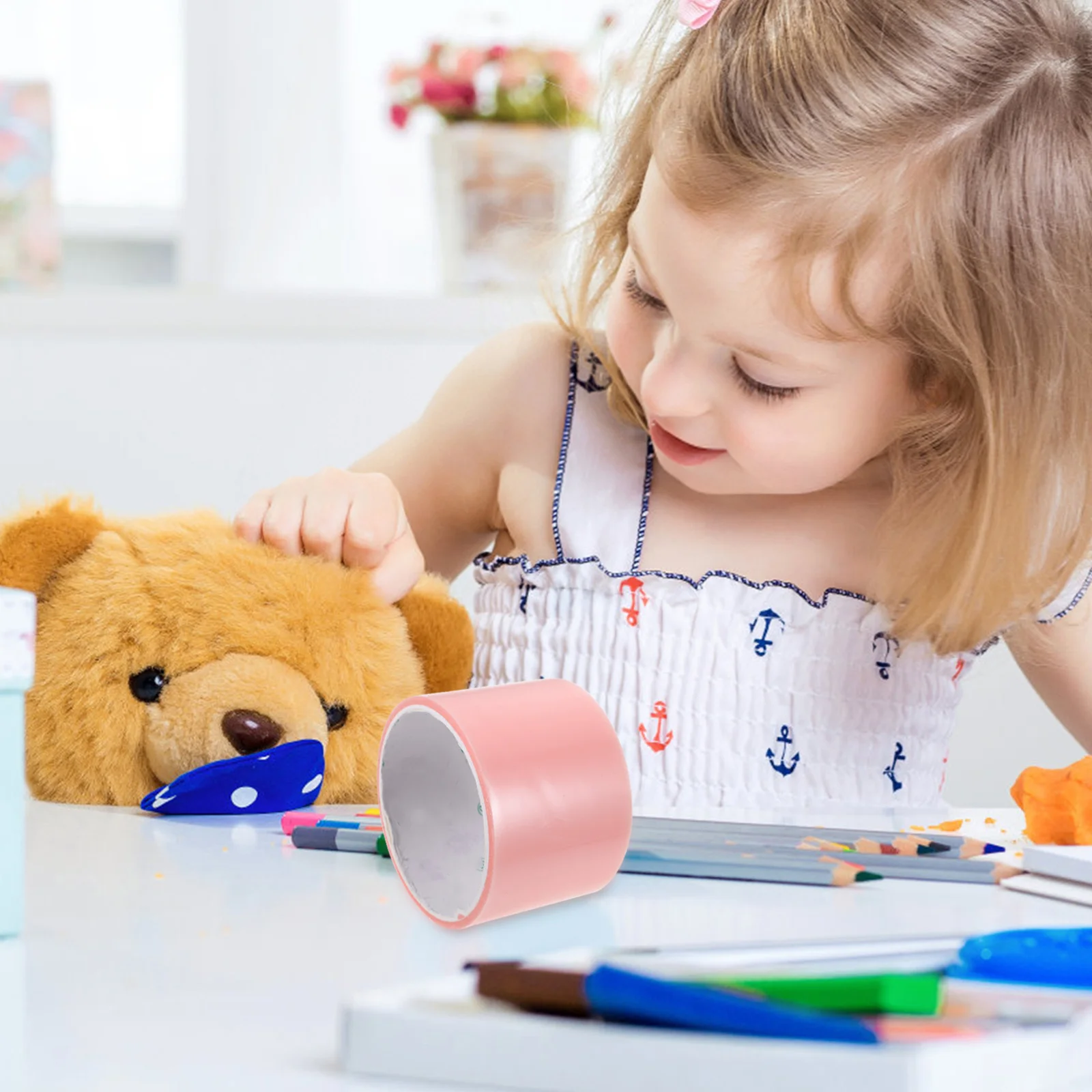 6 لفات من أشرطة تخفيف الضغط على الكرة اللزجة، لاصقة ملونة ممتعة لتخفيف التوتر للبالغين والأطفال، ممارسة اليد والاسترخاء