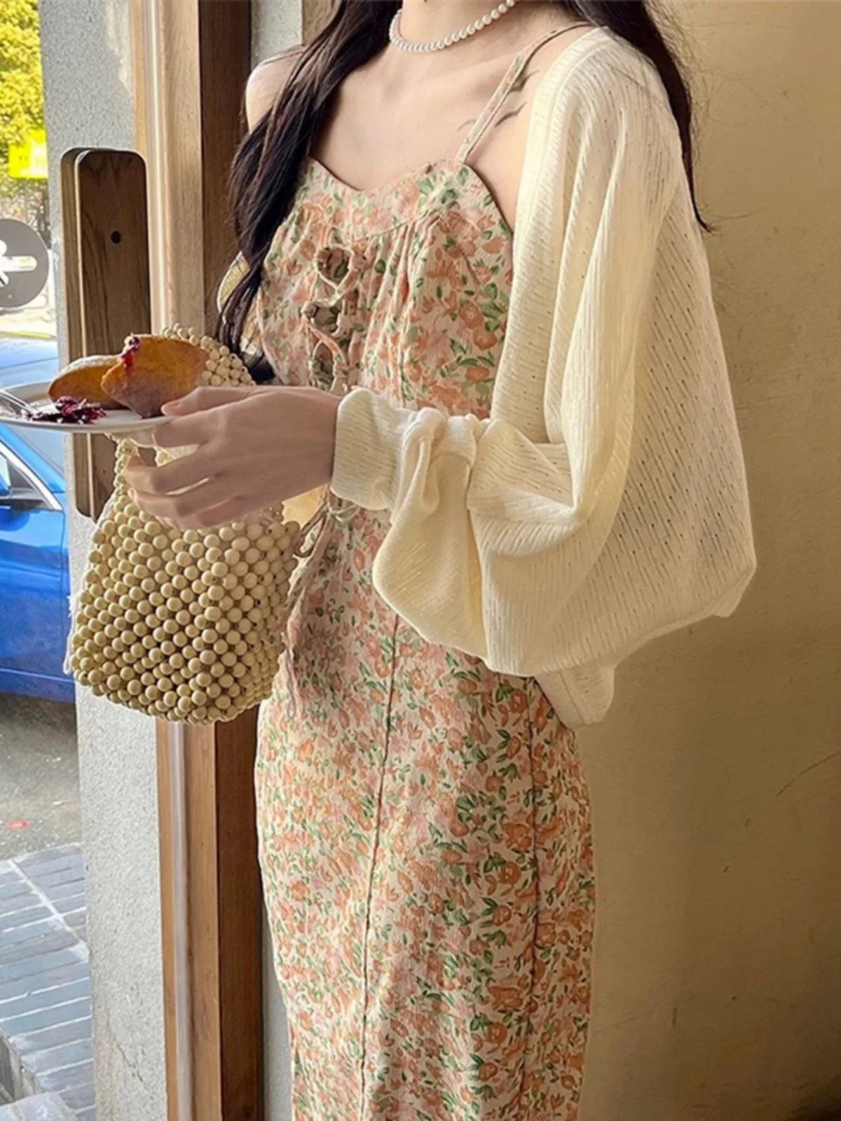 plus Size Ice Silk Knitted Sun Protection Open Cardigan Top Women Summer Thin Hollow out Design Long Sve ort Length Loos...