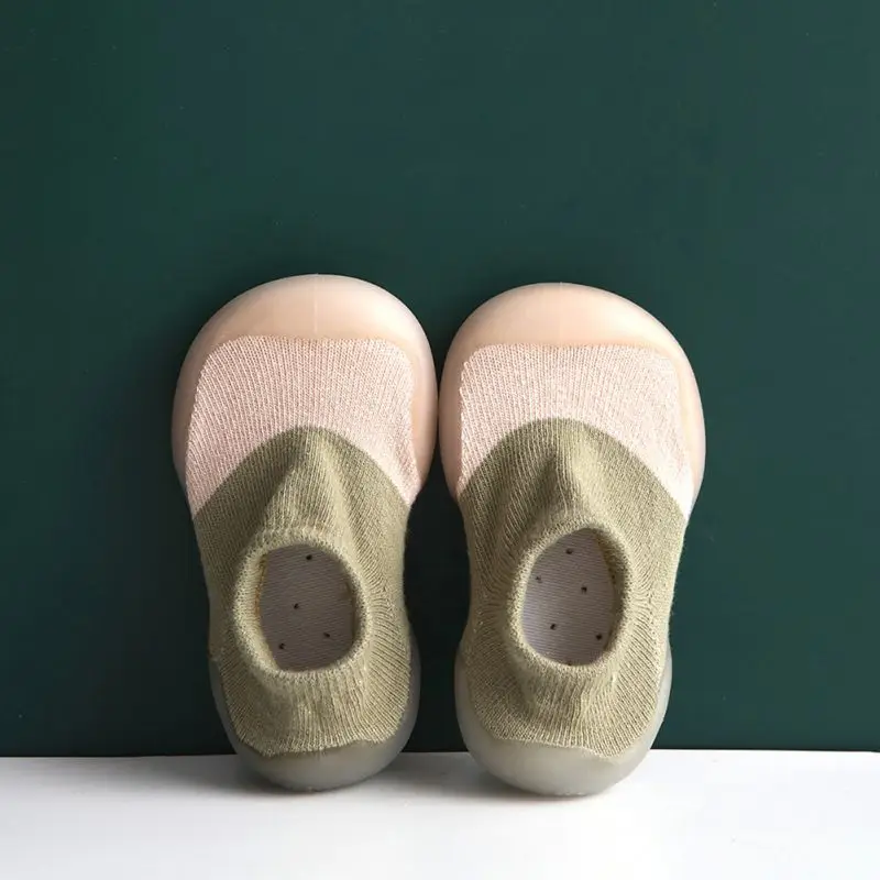 Baby Shoes Boys Girls Toddler Walker Infant Kids Rubber Soft Sole Floor Barefoot Non Slip Casual Shoes Knit Booties