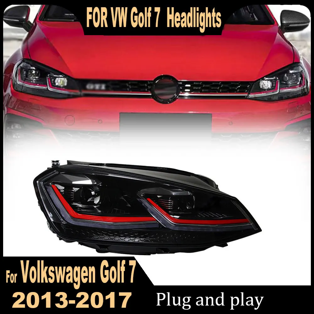 Cars Styling Headlight For VW Golf 7 Headlight 2013-2017 Golf 7.5 full LED Headlights DRL Head Lamp Projector Lens Low High Beam