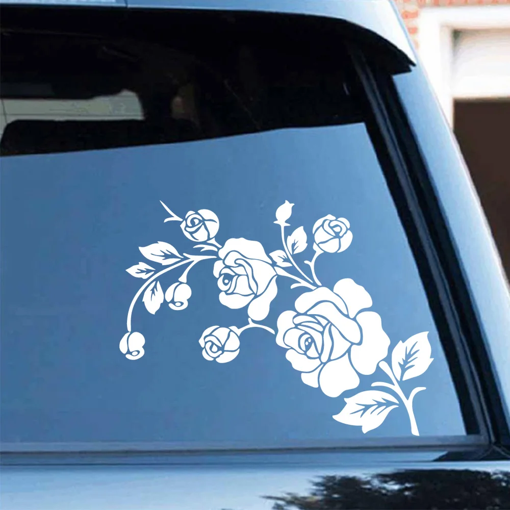 

1Pc Rose Cherry Blossom Peach Blossom Flower Waterproof Vinyl Sticker for Motorcycle Car Door Window Decor