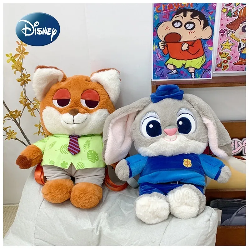 Disney judy nick nova mochila de pelúcia extra grande tendência da moda casual mochila de pelúcia dos desenhos animados bonito boneca saco de pelúcia alta qualidade