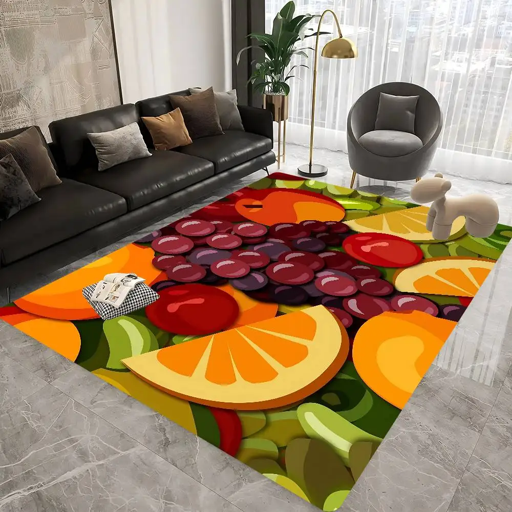 Cartoon Fruit Pattern Kitchen Mat Cheaper Anti-slip Modern Living Room Balcony Printed Modern Home Decor