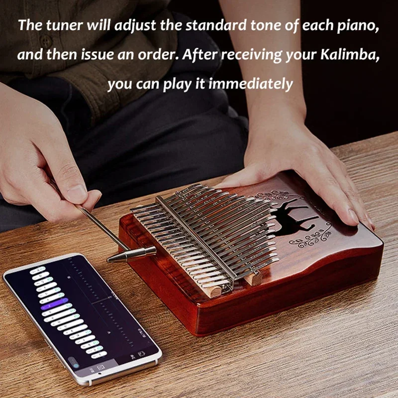 17 Keys Kalimba Beech Thumb Piano High Quality Wood Musical Instruments Gifts For Kids Creative Music Box With Learning Books