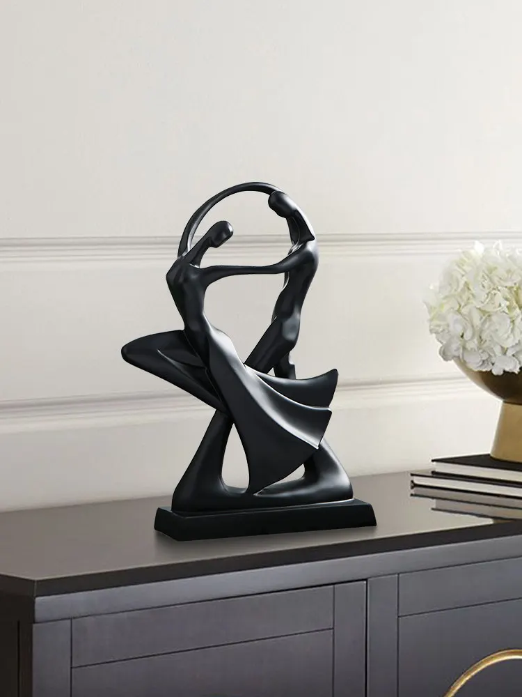 

Luxury home decor: high-end abstract art figurine - modern minimalist style perfect for living room, wine cabinet, or tv console