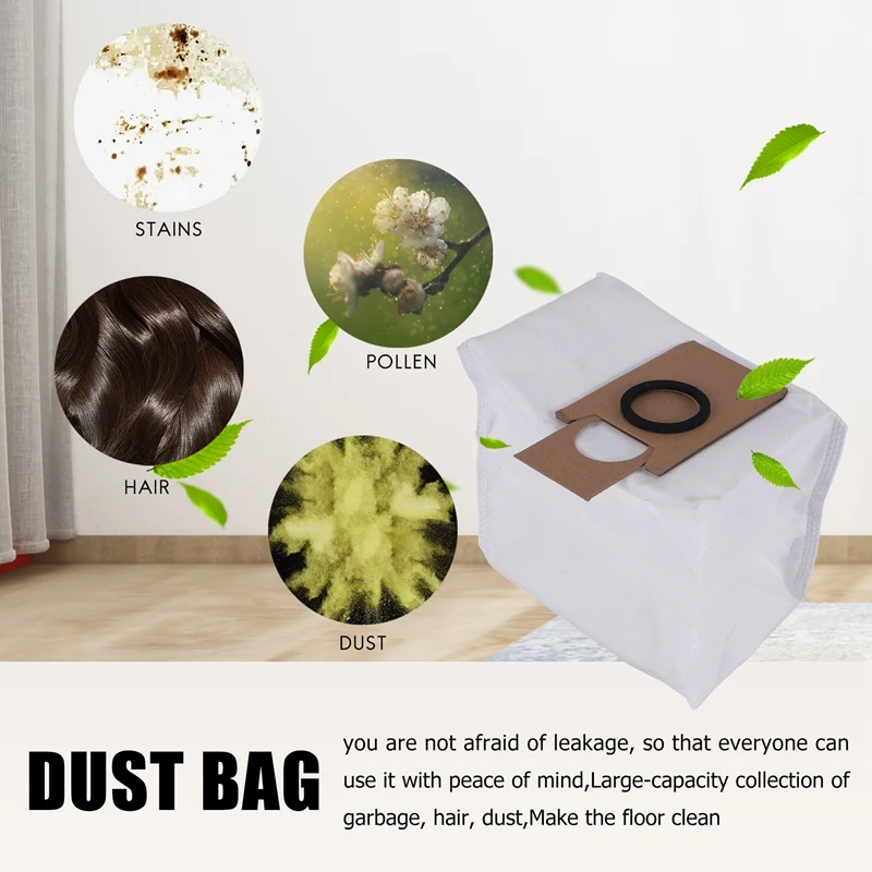 Bolsas de polvo para ECOVACS DEEBOT X1 OMNI Robot aspirador, alta capacidad, a prueba de fugas, bolsa de polvo, piezas de repuesto, accesorios