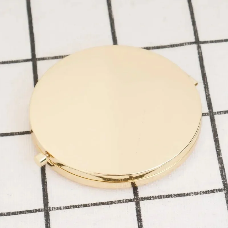 1 Pcs Vintage Alloy Compact Pocket Mirror Folded Makeup Cosmetic Mirror Magnifying Compact And Portable For Travel Friend Gift