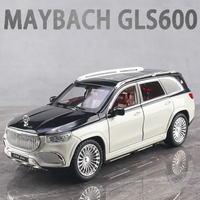 1:24 Maybach GLS600 Car Toy Model Alloy Diecast Sound Light Simulation Scale Doors Opened Vehicle Models Toys for Kids Souvenirs