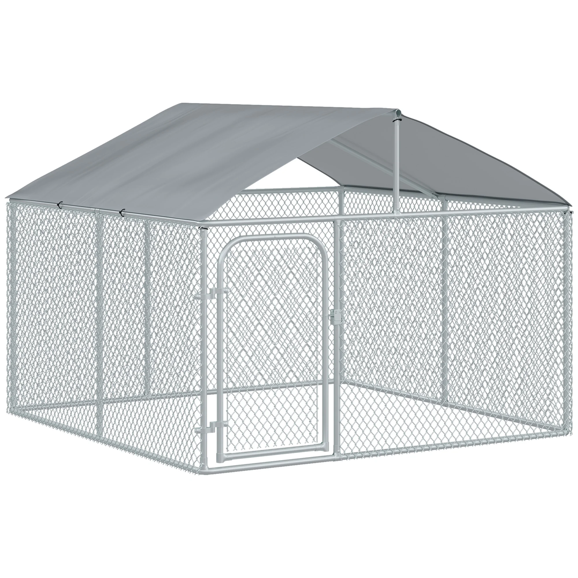 

PawHut Dog Kennel Outdoor Dog Run w/ Canopy, 7.5' x 7.5' x 5.6'