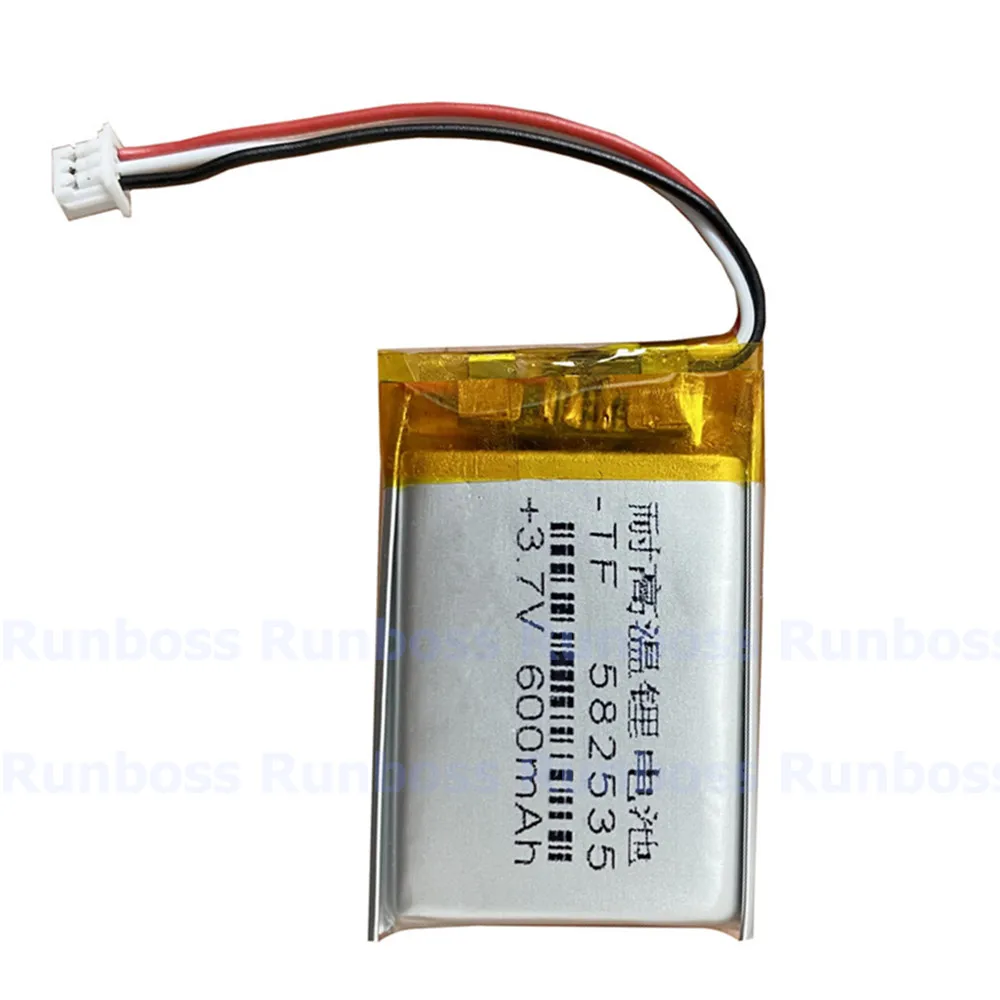 3.7V 600mAh 582535 562438 Li-Polymer Battery With JST 1.25mm 3P Plug for Smart Watch GPS MP3 MP4 Bluetooth Speaker Headset Toys