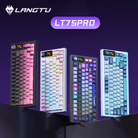 Langtu Lt75Pro Mechanical Keyboard 3-Mode 80 Keys Wired/Wireless/Bluetooth PBT RGB Gasket Customized Office PC Game Keyboard Ori