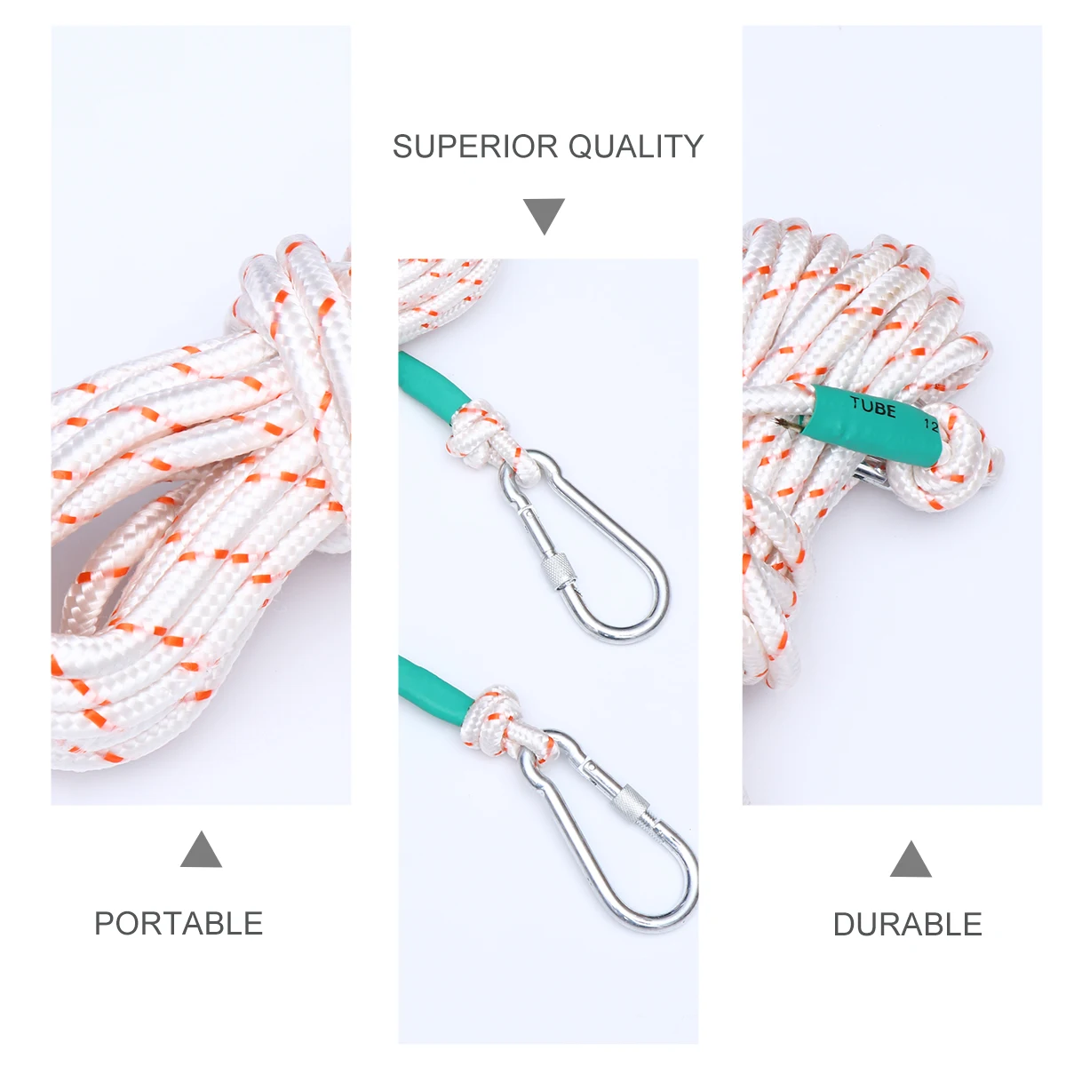 

Mountain Climbing Rope Double Hook Safety Cord Equipment Suspenders Strong and Reliable Sling Nylon Rappelling
