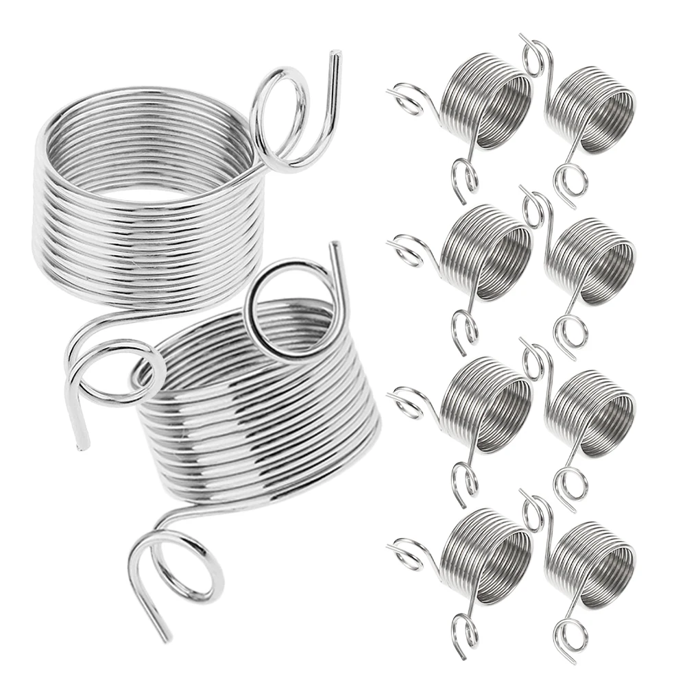 

10 Pcs Rings Crochet Knitting Loops Rings Accessories Yarn Guide Finger Tools Stainless Steel Open Circular Seamless