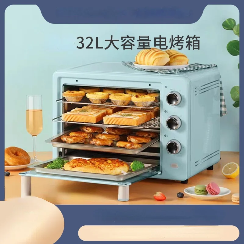 32L Household Four-layer Baking Position Up and Down Independent Temperature Control Electric Oven Multi-function Electric Oven